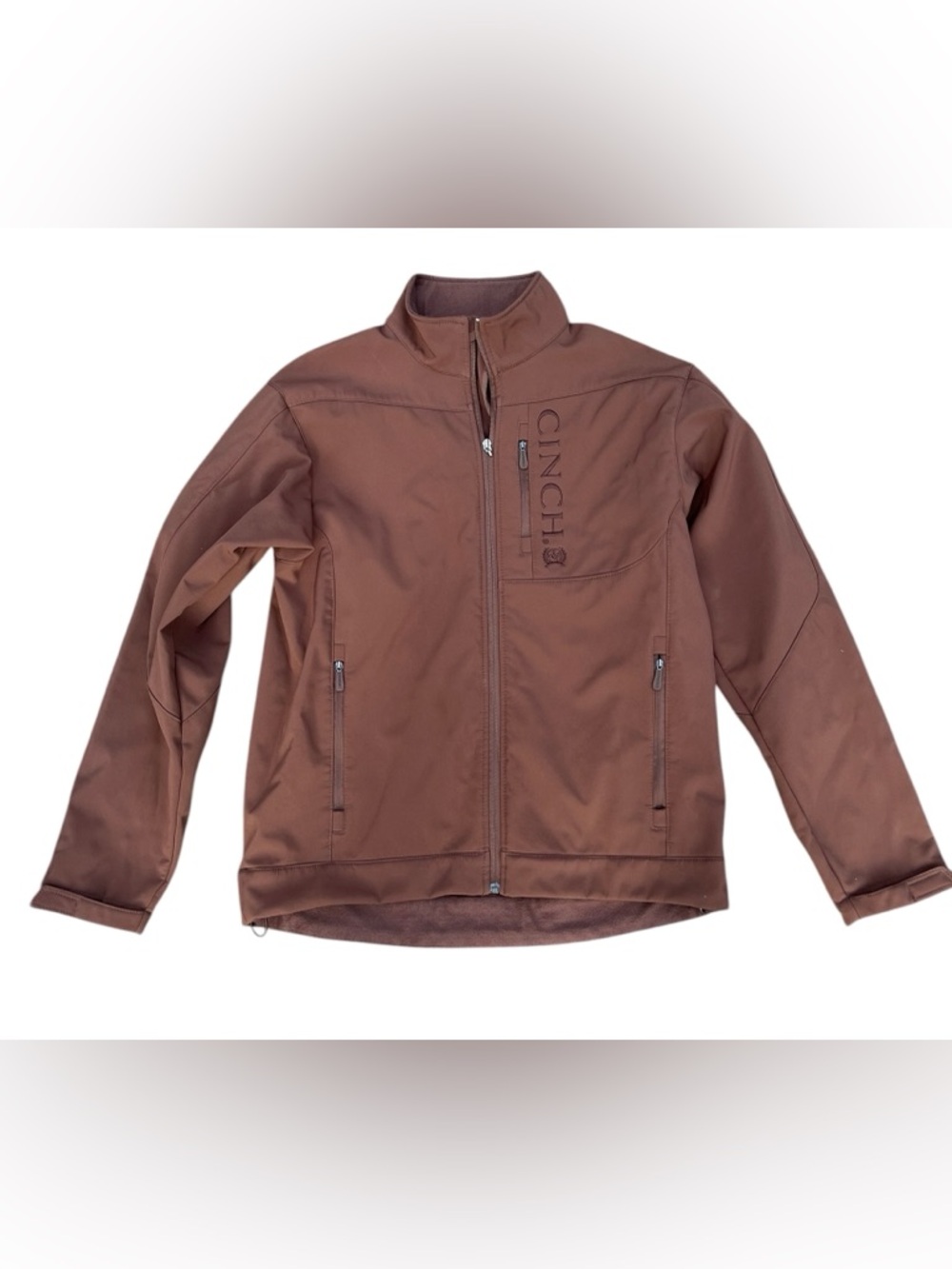 Men’s Large Cinch Western Brown Zip-Front Jacket